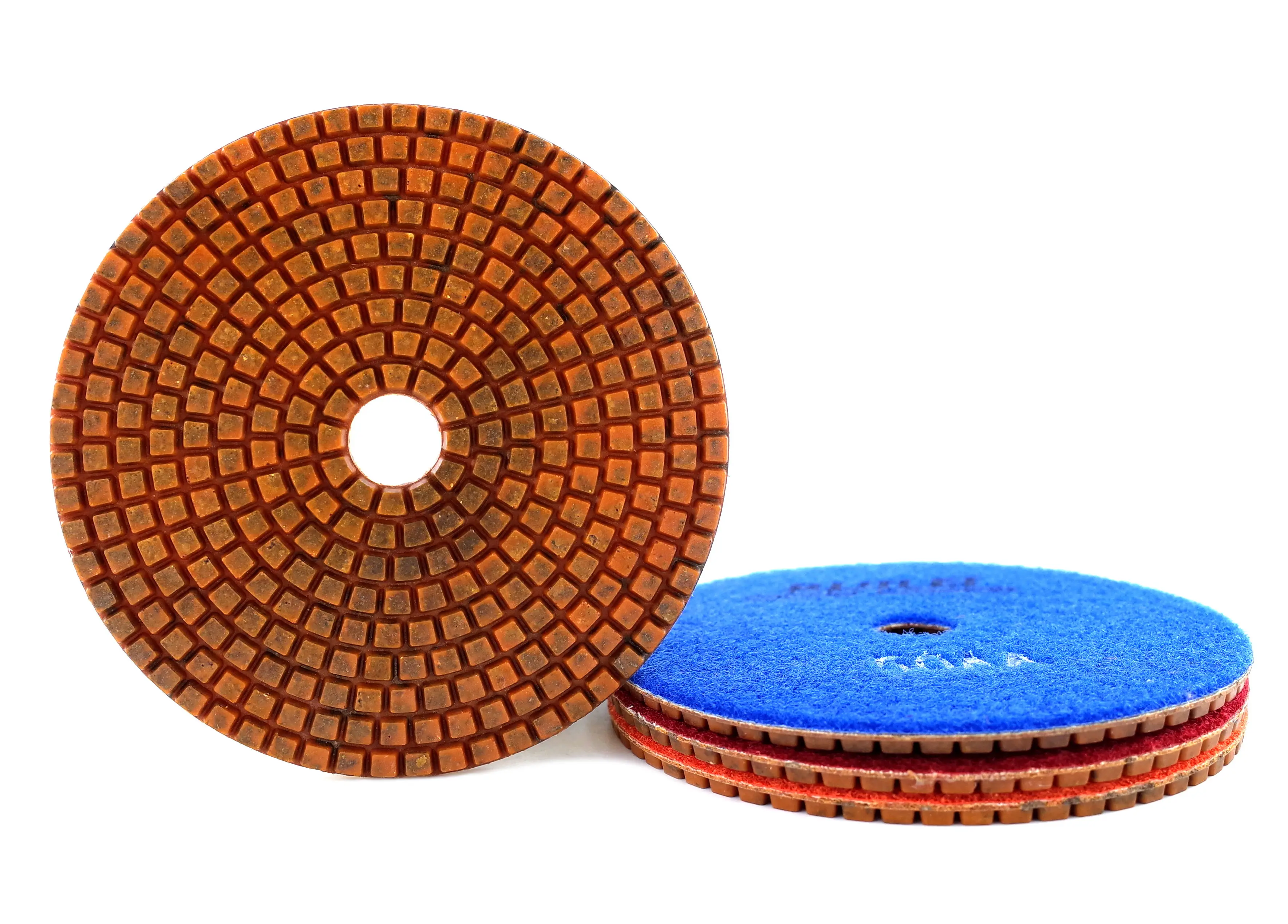 RIJILEI 4 Stück Super 5 Zoll Nass-Polierpads 125mm Kupferbindung-Polierpad für Granit Marmor Beton Bodenschleifscheibe – Detail 5