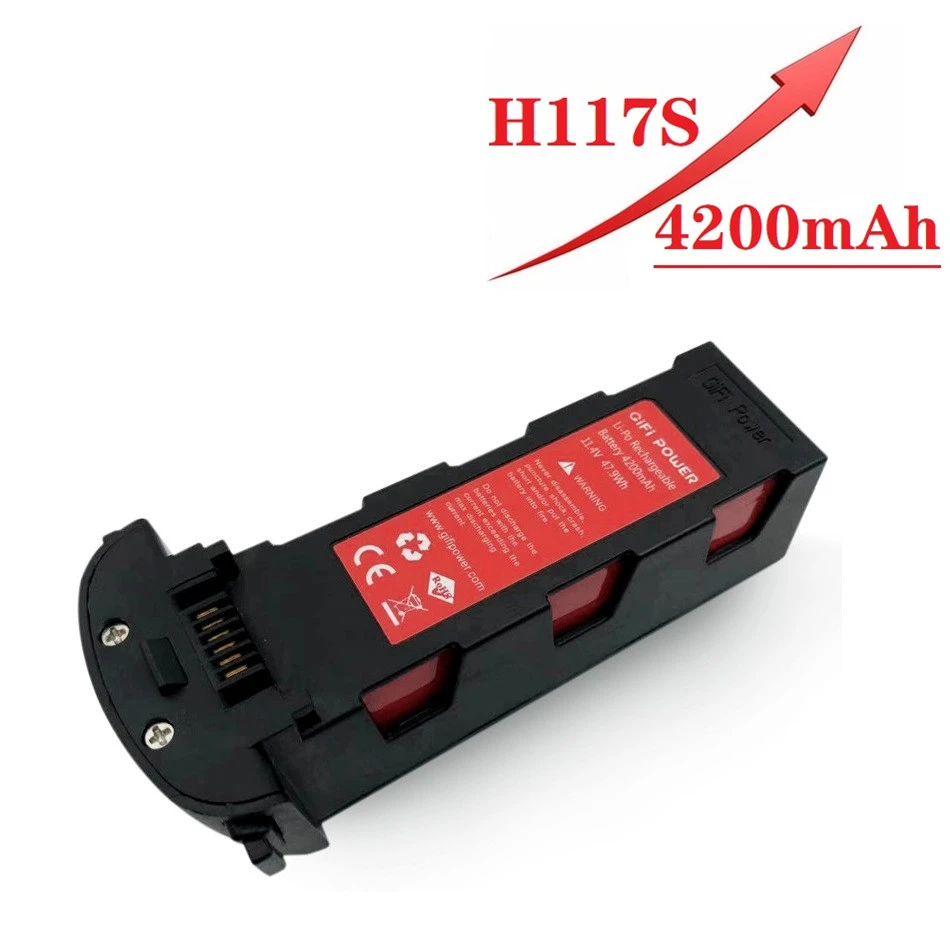 11.4v 4200mAh Battery and 2.0Ah Charger for Hubsan H117S Zino PRO GPS RC FPV Racing Camera Drones Quadcopter Parts 11.4V Battery