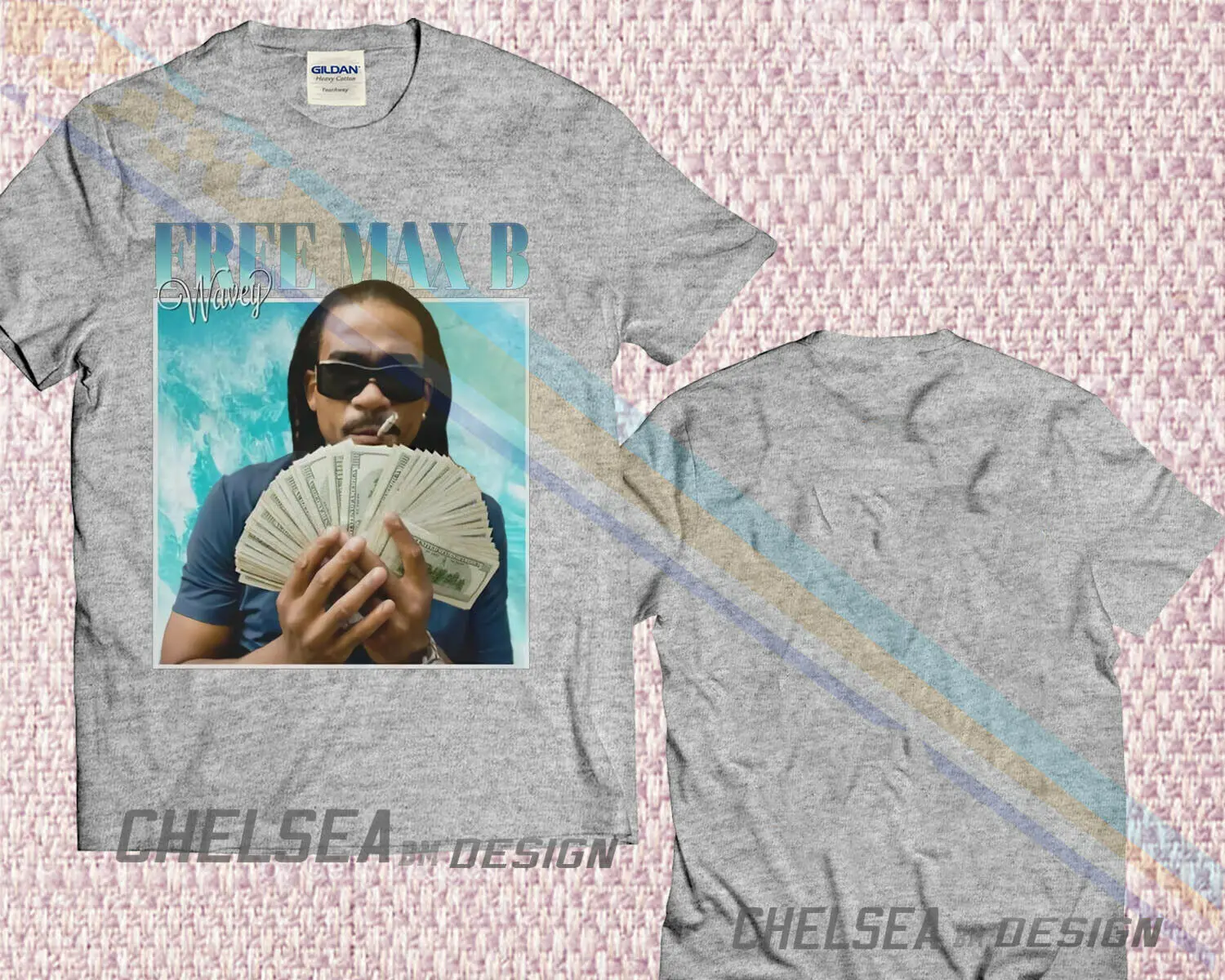 Inspired By Free Max B Wavey T-Shirt Merch Tour Limited Vintage Rare 2019 Unisex Tee image 5
