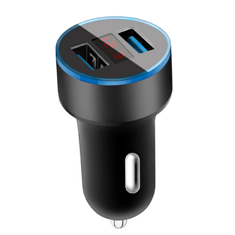 Dual USB 3.1A Car Charger 2 Ports LCD Display Cigarette Socket Lighter Car Charger for iphone samsung xiaomi huawei etc