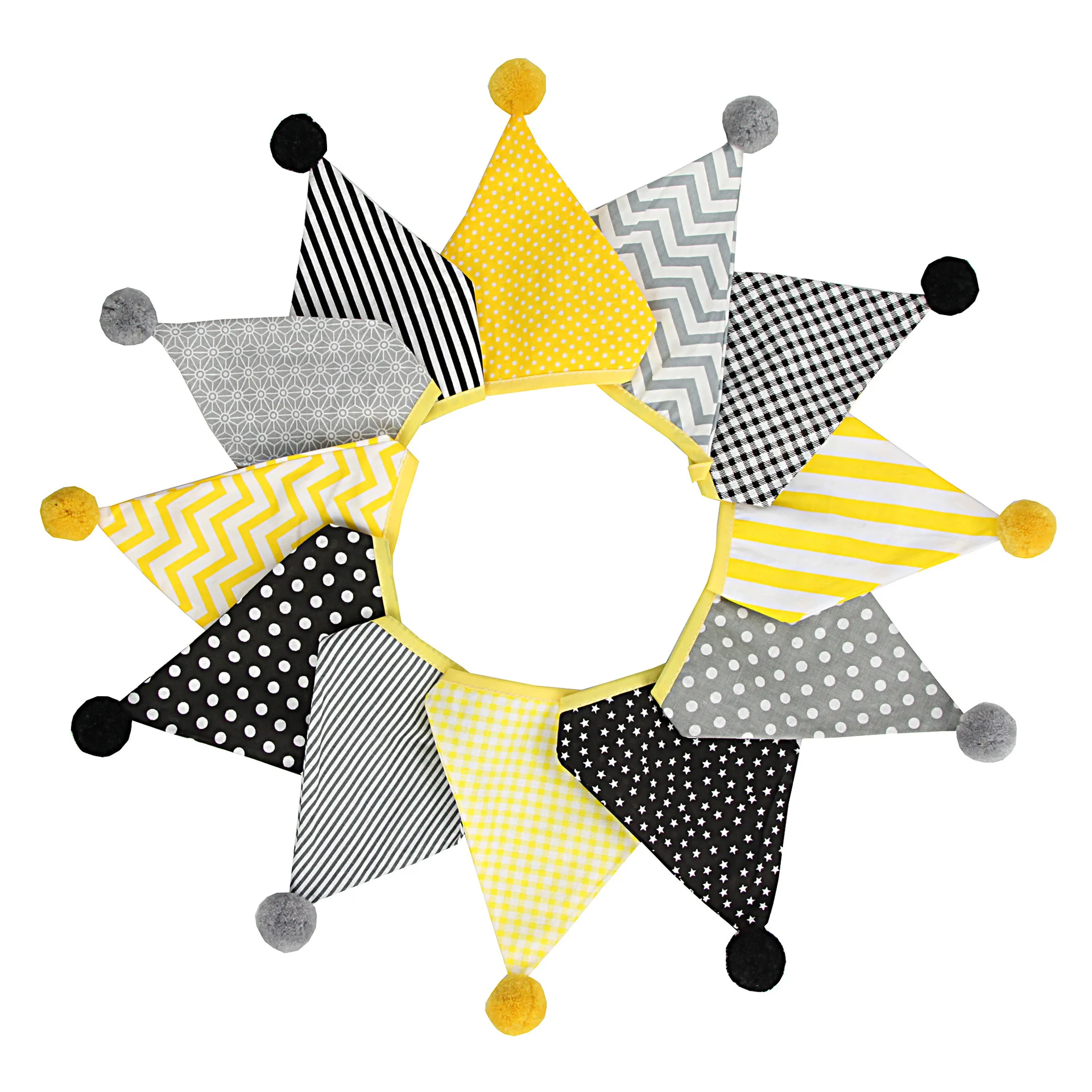 نمط جديد 12 أعلام 3.2 متر اليدوية القطن القماش راية بينانت جارلاند الأطفال أطفال استحمام الطفل/في الهواء الطلق DIY بها بنفسك ديكور المنزل