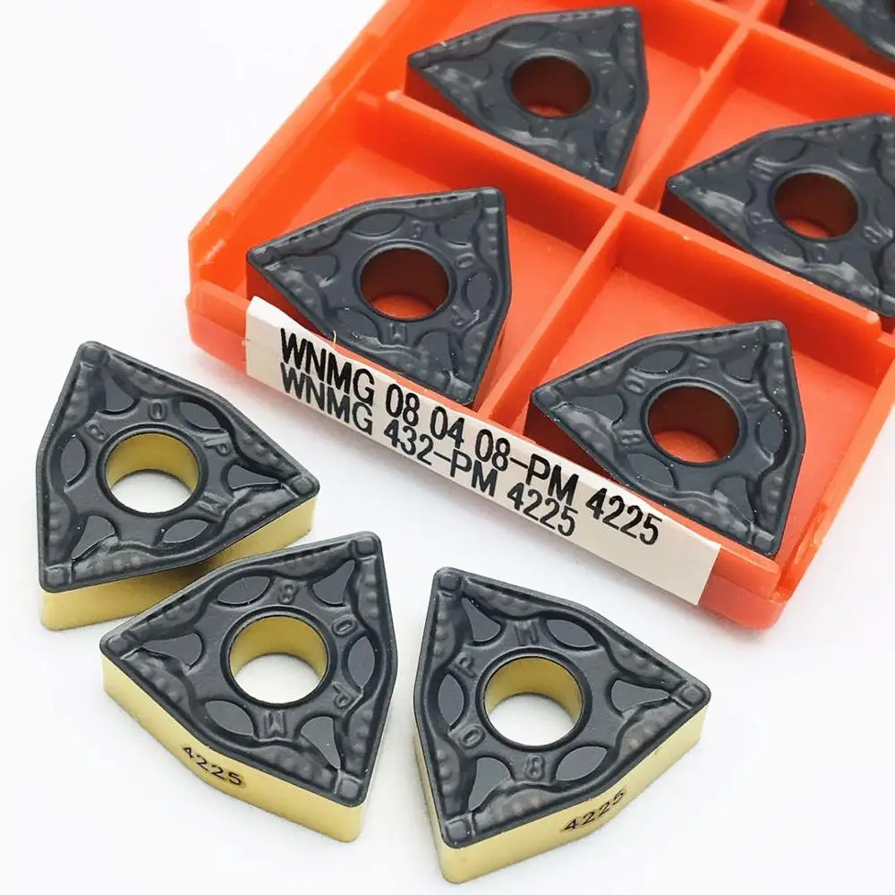 10 pezzi di WNMG080408 PM 4225 inserto in metallo duro WNMG 080408 PM originale di 4225 di alta qualità di utensili di tornitura CNC tornio noioso strumento