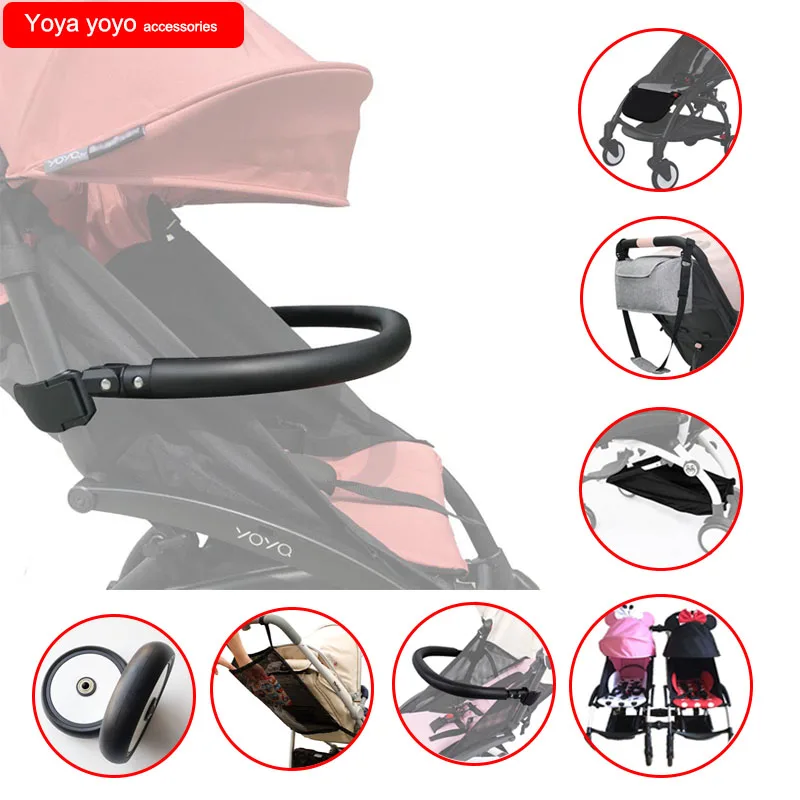 Yoya Stroller Accessories Armrest Footrest Connectors Foot Cover Wheels Bebe Accessories For Yoyoyoya Vovo babyyoya Trolley