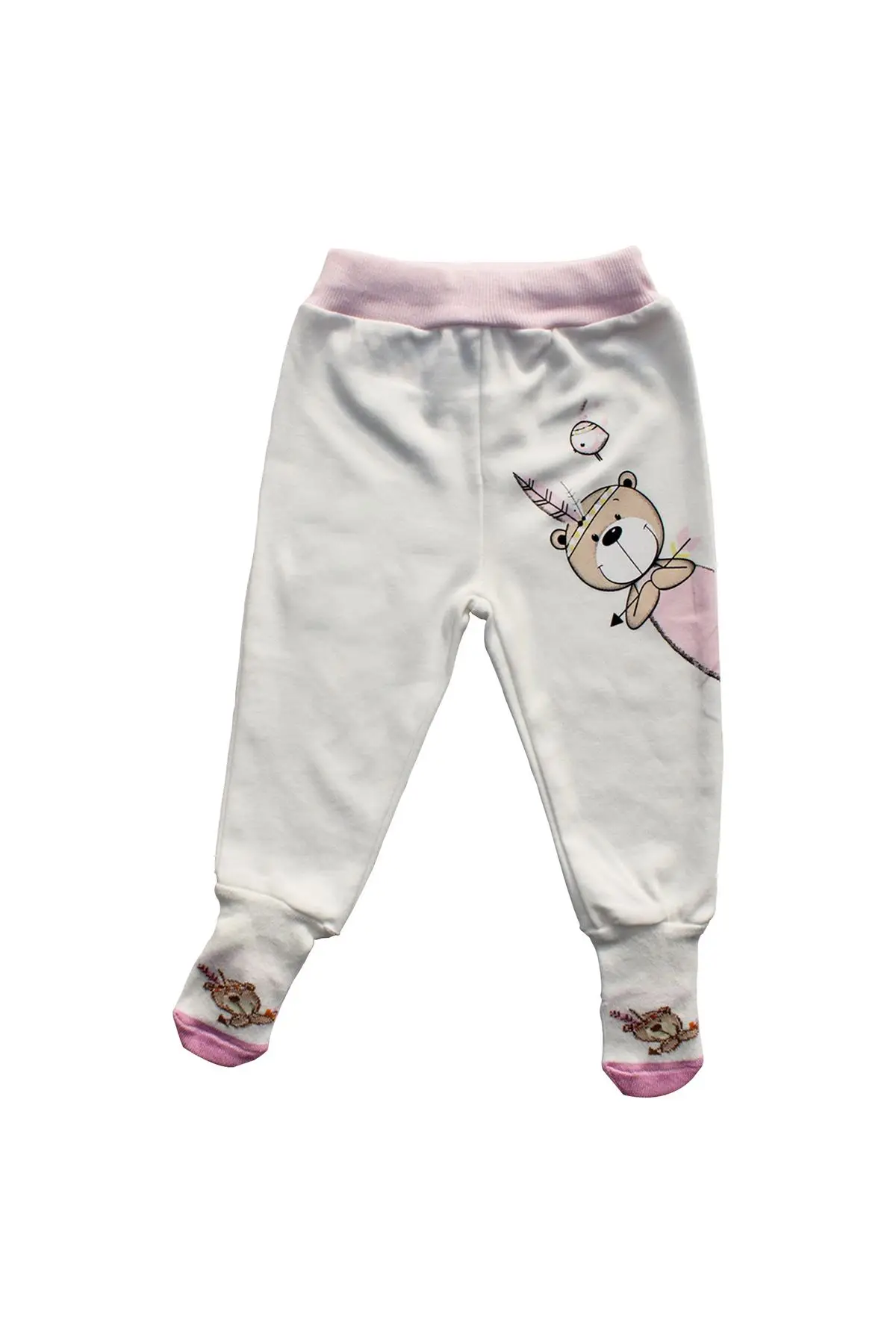 Self-Stockinged The Teddy Bears Girls Baby single Bottom-cream pink