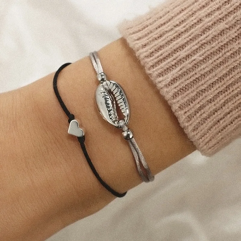 Bracelets populaires pour filles, ensemble de 2 pièces à la mode, nouvelle collection 2020