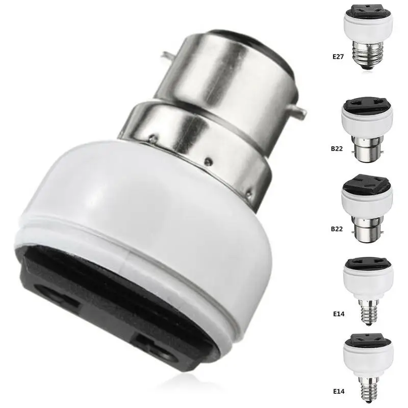 E27 Screw Light Bulb Socket Lamps Holders White lighting Holder Female Sockets Power Supply Tconversion Adapter For US EU Plug