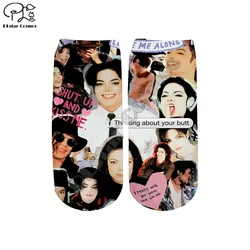 PLstar Cosmos Drop shipping Michael Jackson fashion 3DPrint Women/men/boy/girl Harajuku Colorful casual Short Ankle Socks Style4