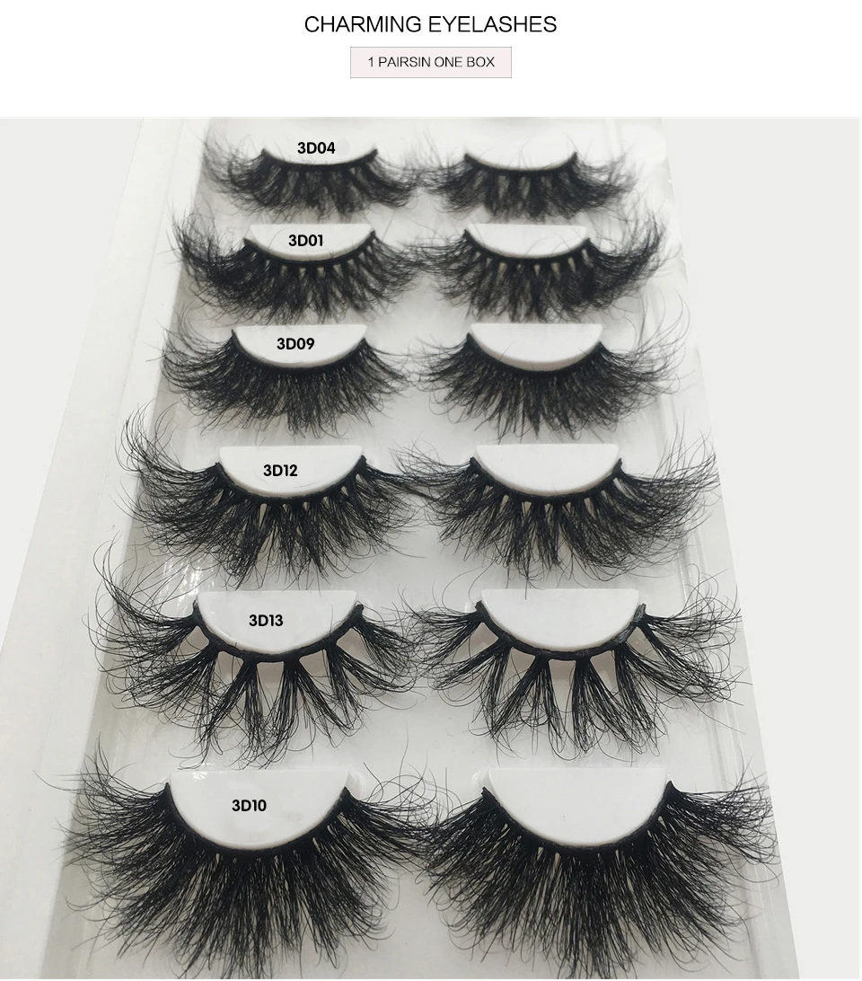 Neue nasse flauschige Nerz Wimpern mit Spikes Make-up Anbieter 16mm 18mm 25mm Volumen lang natürlichen Look Nerz Wimpern Großhandel – Detail 40