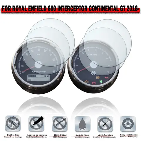 로얄 엔필드 650 인터셉터 콘티넨탈 GT 오토바이 클러스터 화면 스크래치 방지 필름 대시 보드 화면 보호기