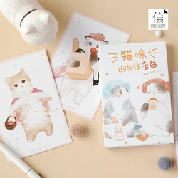 30 Pçs/set Vida da Confissão Do Gato Cartão Postal DIY Gatinho Dos Desenhos Animados do Cartão de Mensagem Cartões Diário Decoração