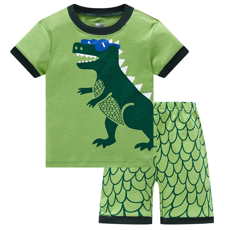 

New Design Dinosaur Boys Pajamas Sets Children's Pyjama Boy's Sleepwear Suit Telescope Kids Pjamas home wear Costumes Nightgown