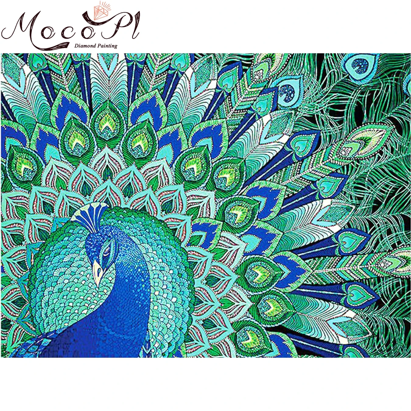 Peacock Diamond Painting Full Drills Diamond Embroidery Handmade DIY Canvas Mosaic of Rhinestone Christmas Gift Home Decor