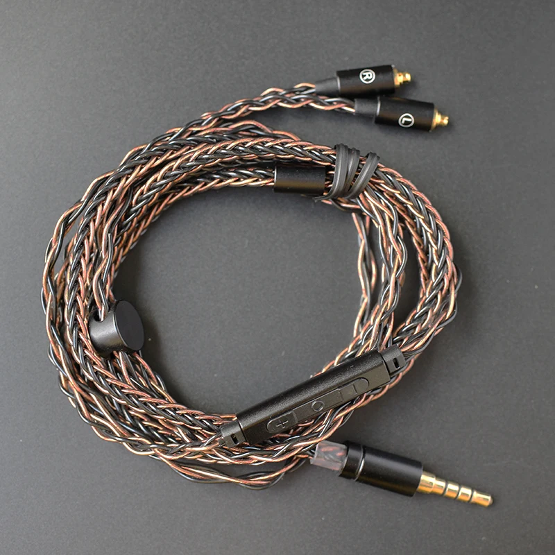 MMCX Cable 8 core for Earphones 3.5mm/type-c Upgrade with mic Line