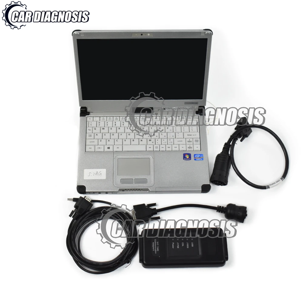 CF C2 laptop+ET Communication Adapter with ET III  diagnostic interface+sis software+Flash software for CAT diagnostic kit