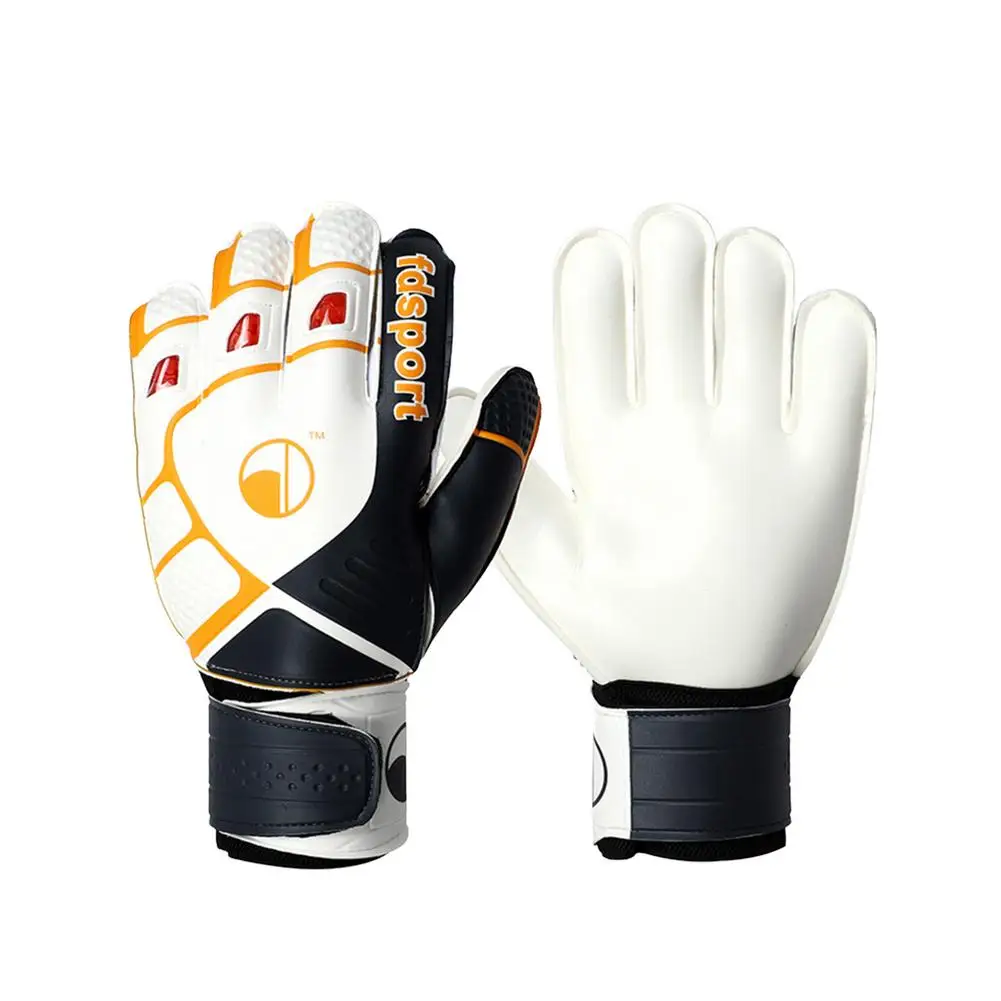 

Goalkeeper Goalie Soccer Gloves - Kids & Youth Football Goal Keeper Gloves With Embossed Anti-Slip Latex Palm And Soft PU Hand B