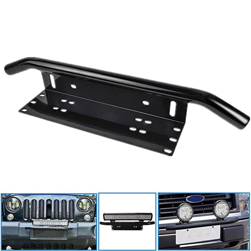 4x4 trucks tractor car License Plate Install Holder Bull Bar license plate  Universal Front BumperMount bracket For Offroad new