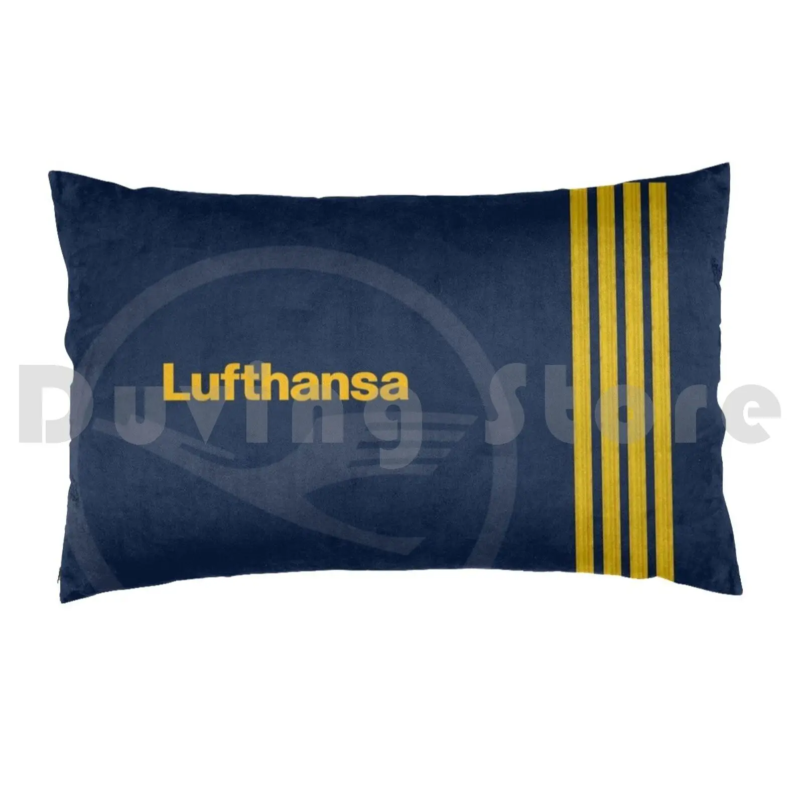 Lufthansa Pillow Case DIY 50*70 Lufthansa Aviation Plane Airplane Airplane Fly Flying Pilot Captain Boeing