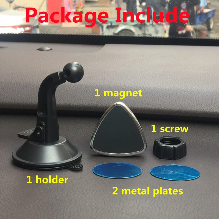 Free Hand Magnetic Car Phone Holder Magnet Car Holder Windshield Car Phone Holder GPS Stand Mount Support 360 Rotatable