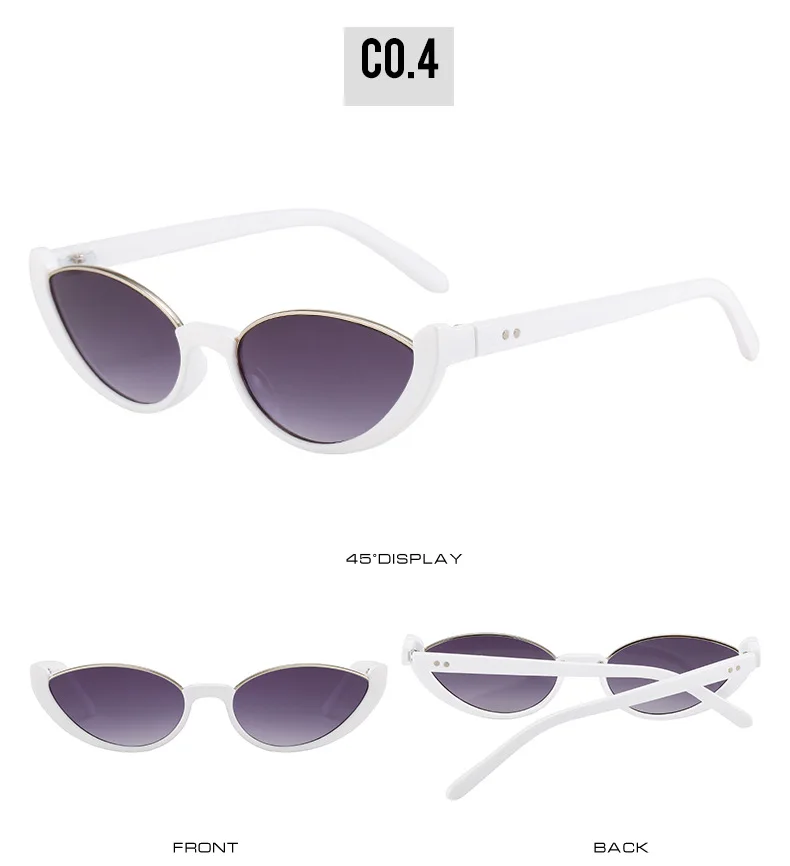 OEC CPO Kleine Rahmen Cat Eye Sonnenbrille Frauen Niet Vintage Shades Sonnenbrille Weibliche Mode Brillen Retro Brillen UV400 – Detail 9