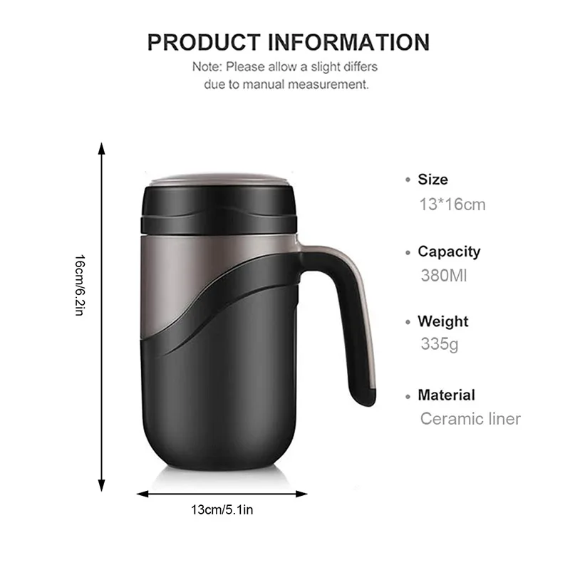 Mug Coffee Thermos Ceramic Inner Water Bottle Vacuum Flasks Portable Water Insulated Tumbler Office Drinkware Business Teacups