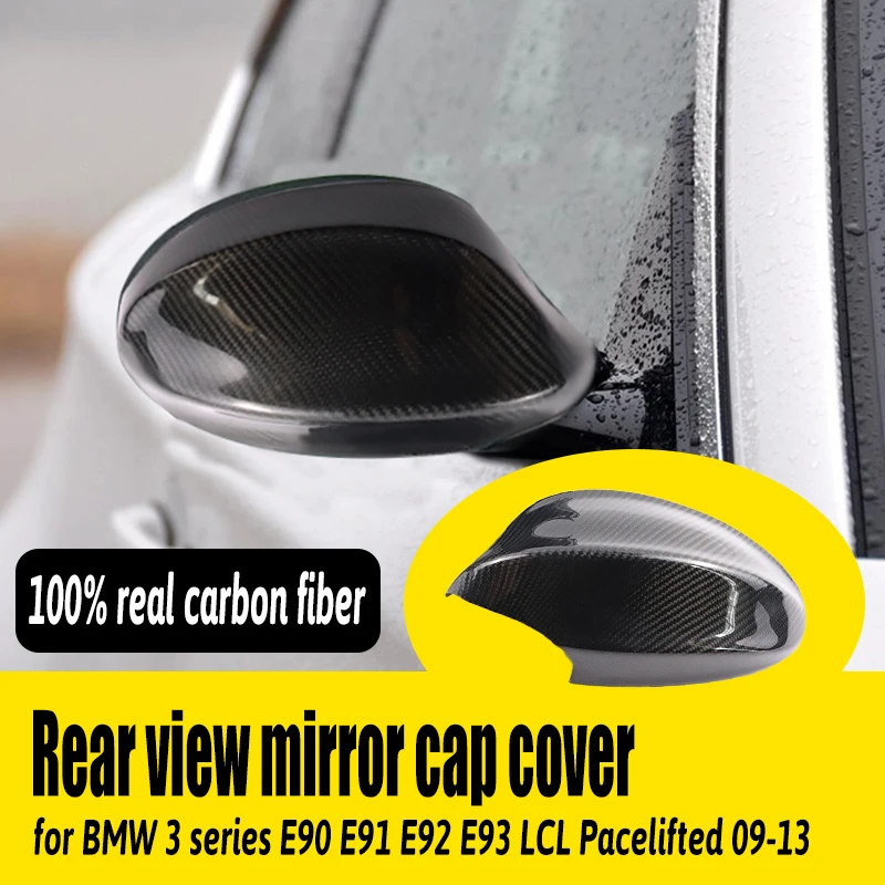 

High Quality Car Side Real Carbon Fiber Mirror Cover Caps Accessories Case for BMW 1 3 Series E81 E82 E87 E88 E90 E91 E92 E93