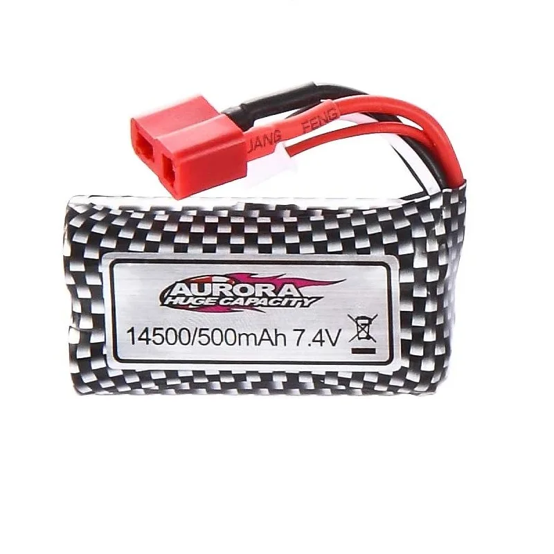 XLH/XINLEHONG 9145 Aigh Speed RC truck spare parts 7.4v 500mAh battery T Plug  2S 14500/7.4V USB charger