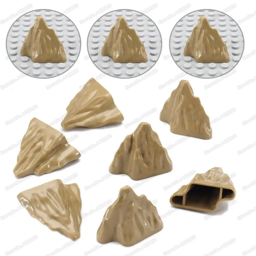Field Mountain Building Block Accessories Assembling Moc City View Military Army Figures Combat WW2 Model Scenes Child Gift Toys