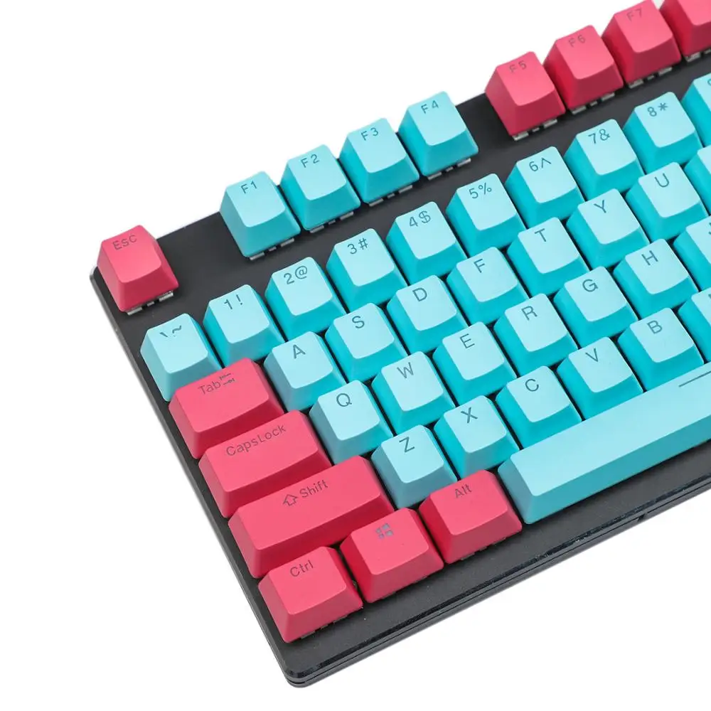 YMDK PBT Miami OEM Profile 108 Key Douhle Shot Shine Through Keycap For Filco Corsair Logitech Razer Coolermaster