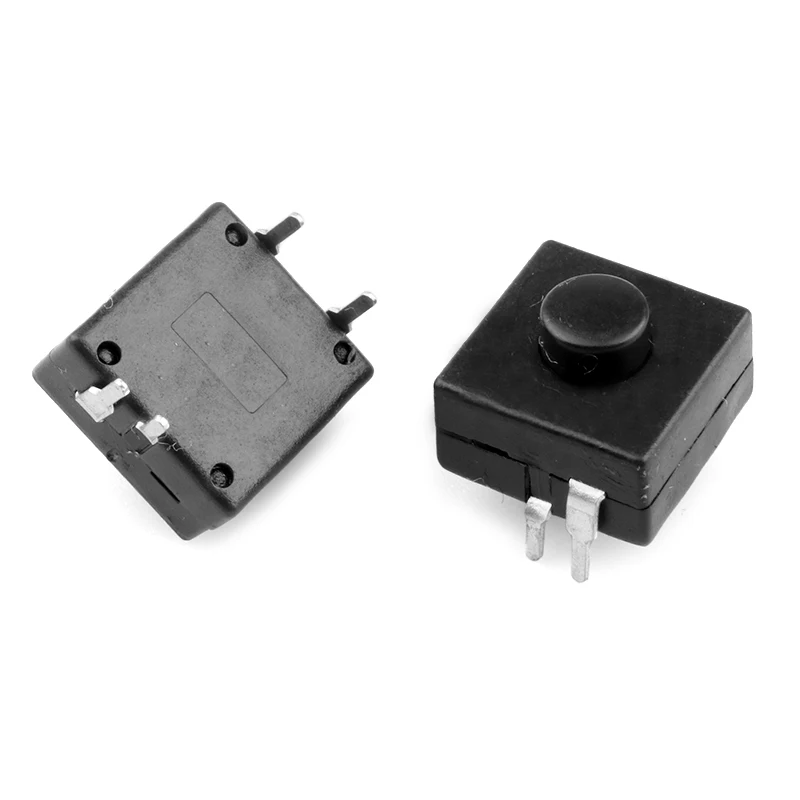 20PCS Flashlight Button Switch 1212-214A 214A 4Pins Bent Feet 12 * 12 mm Self-Locking Switch ON-ON-OFF 2 Open 1 Close