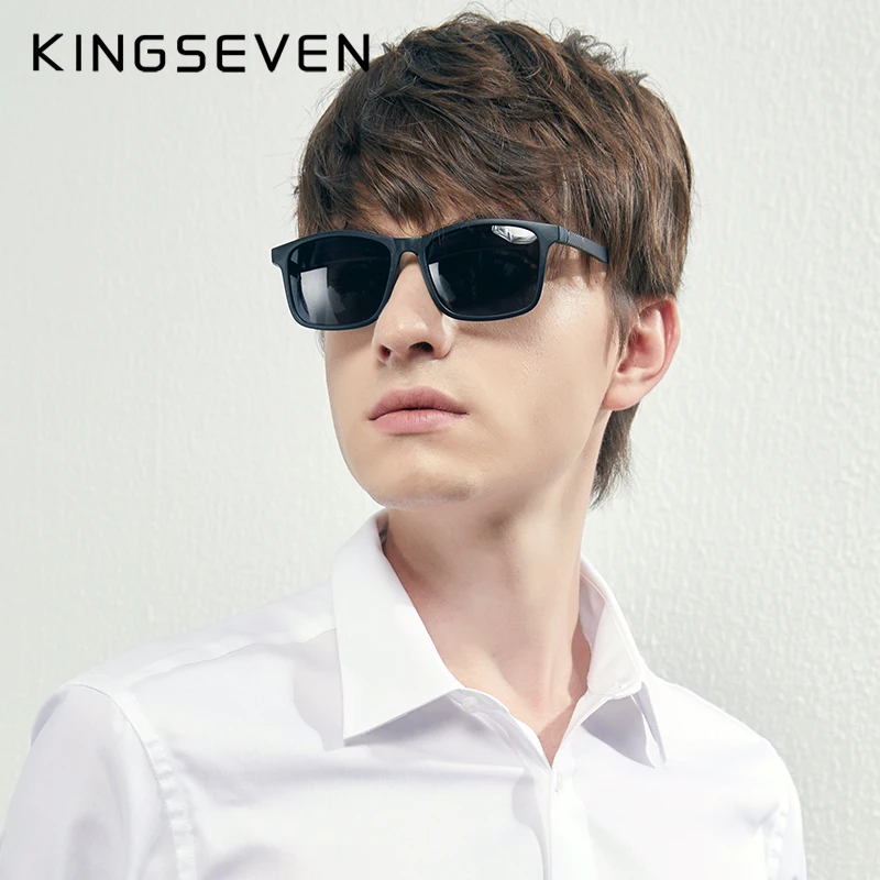 

KINGSEVEN SQUARE Ultra Light TR90 Sunglasses Men Polarized Cat.3 1.1mm Thickness Lens Driving Sun Glasses Women Sports Eyewear