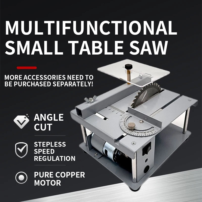 96W Woodworking Table Saw, Precision Multi-function Household All-in-one machine, Small Circular Saw, Miniature