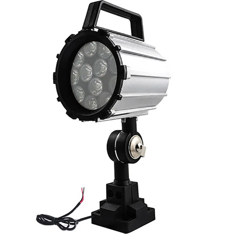 Lámpara LED de trabajo de 12W, 24V, 36V, máquina CNC resistente al agua, luz de trabajo superbrillante, iluminación de brazo corto para herramientas