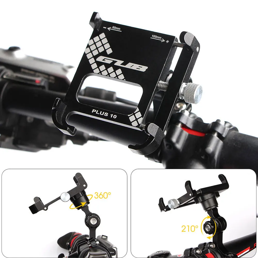 GUB Aluminum Bicycle Phone Holder Bike Video Suporte Multi-angle Adjustable Mobile Cellphone GPS Stand Cycling Motorcycle Clips