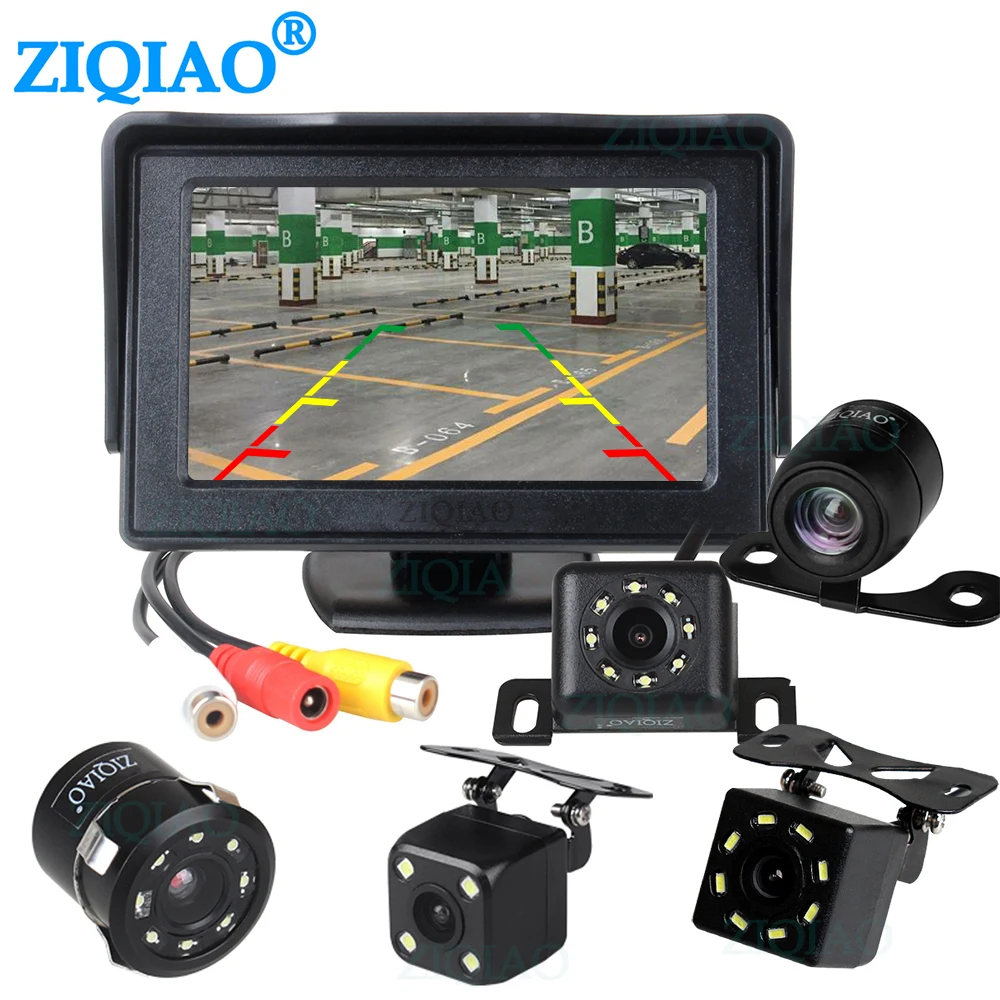 Car Reversing Display System with 4.3 Inch LCD Monitor Parking Rear View Camera Optional