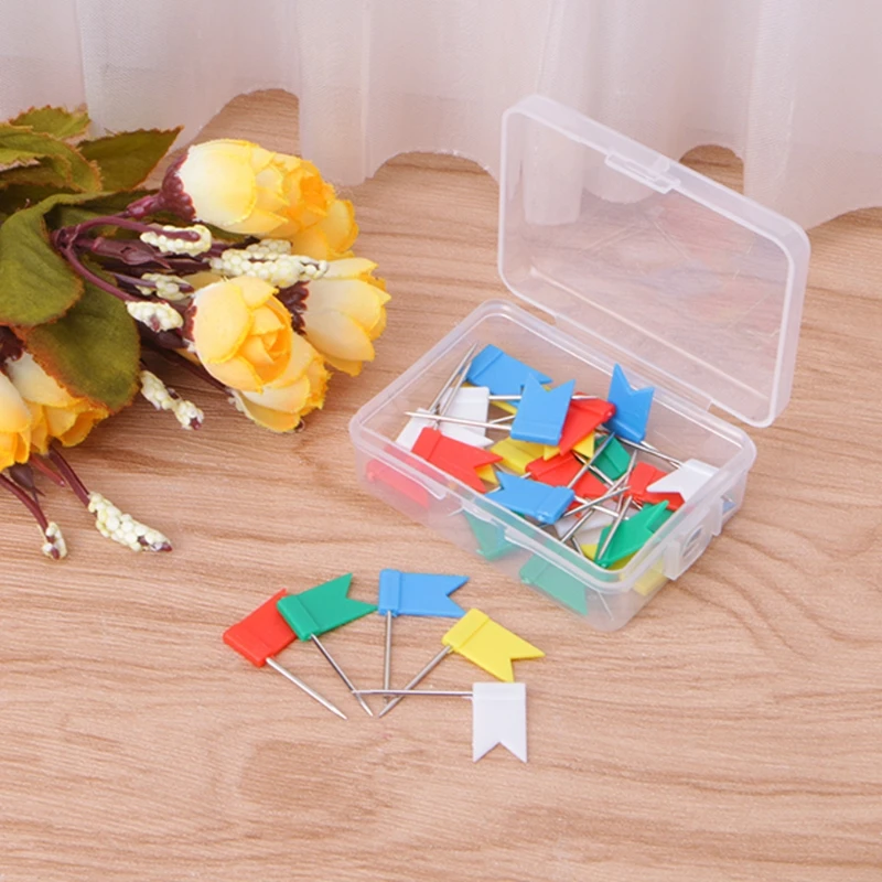 30PCS Marker Map Pins Cork Notice Board Push Pin Assorted Office Home