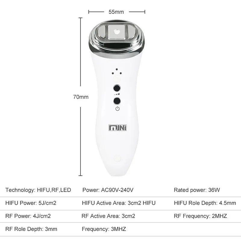 Mini ultrasuoni HIFU ringiovanimento della pelle RF Lifting terapia di bellezza dispositivo di cura ad ultrasuoni focalizzato ad alta intensità