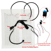 Car Seat Heater Kit 12V Carbon Fiber Pads #6