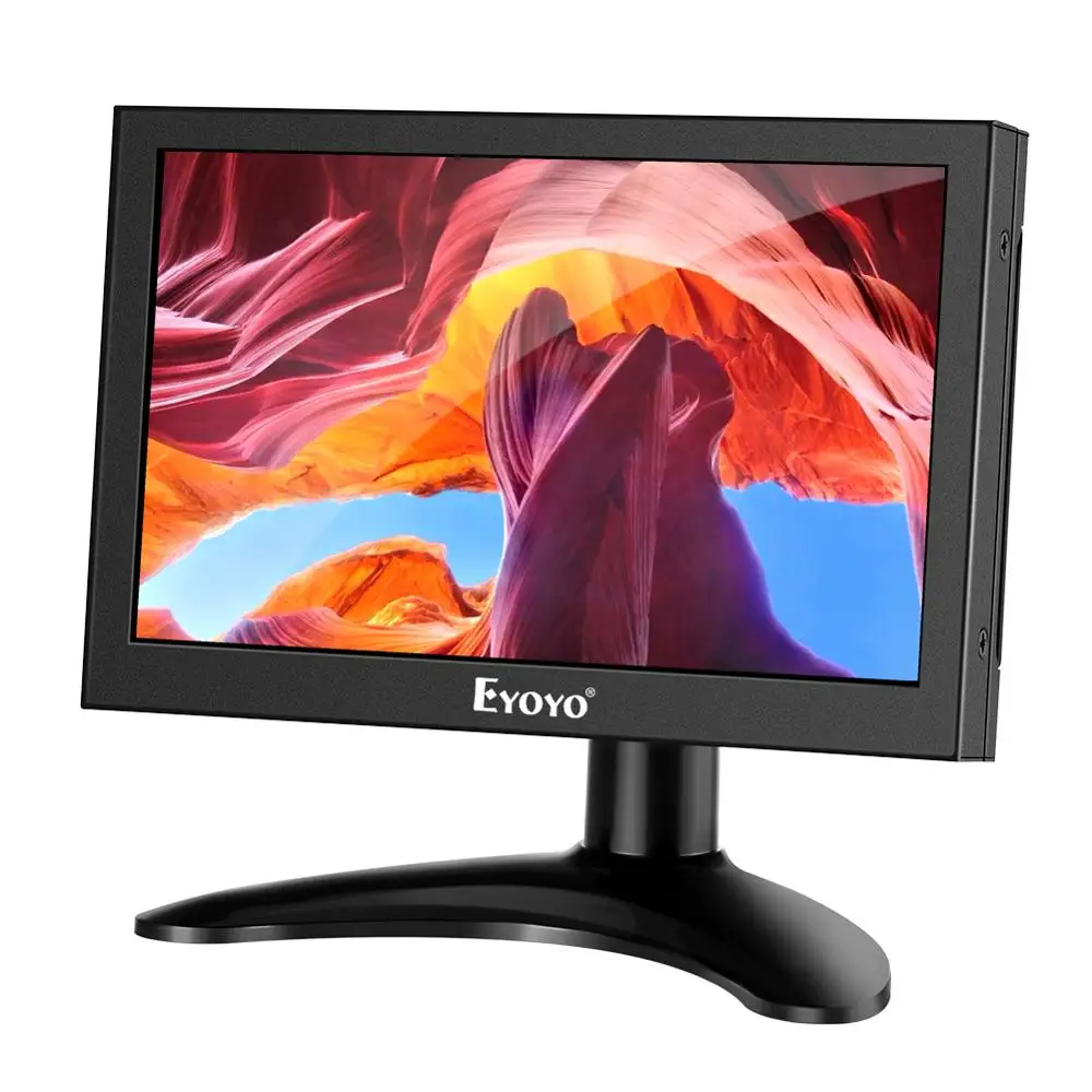 Eyoyo 7 inch Portable 1280x800 IPS LCD Screen Display CCTV Monitor Portable Security Surveillance HD Input Raspberry Pi Monitor