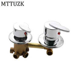 MTTUZK 2/3/4/5 Ways Water Outlet Screw Thread Center Distance 10cm Mixing Valve Brass Bathroom Shower Mixer Faucet Taps Cabin