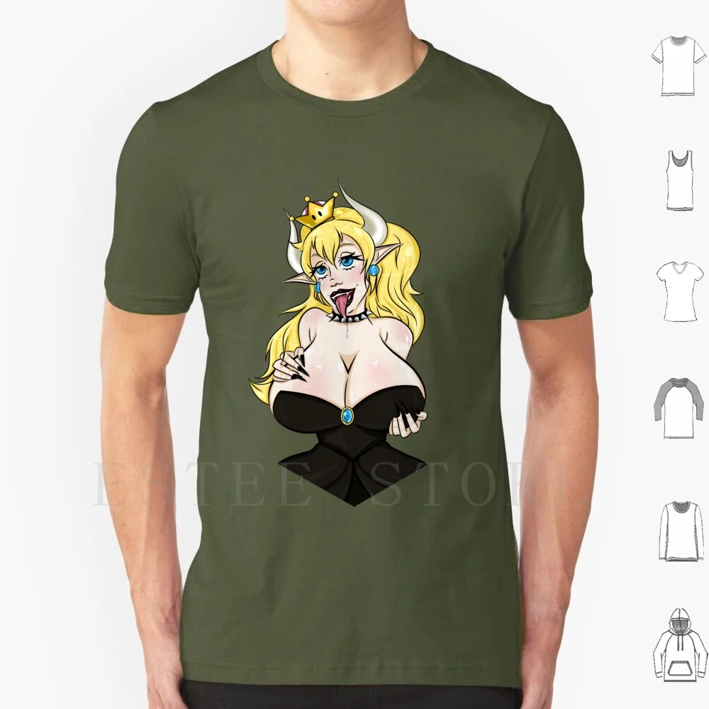 Bowsette T Shirt Men Cotton 6xl Bowsette Anime Fan Art Hentai Lewd Cute Sexy Bowser Videogame Game