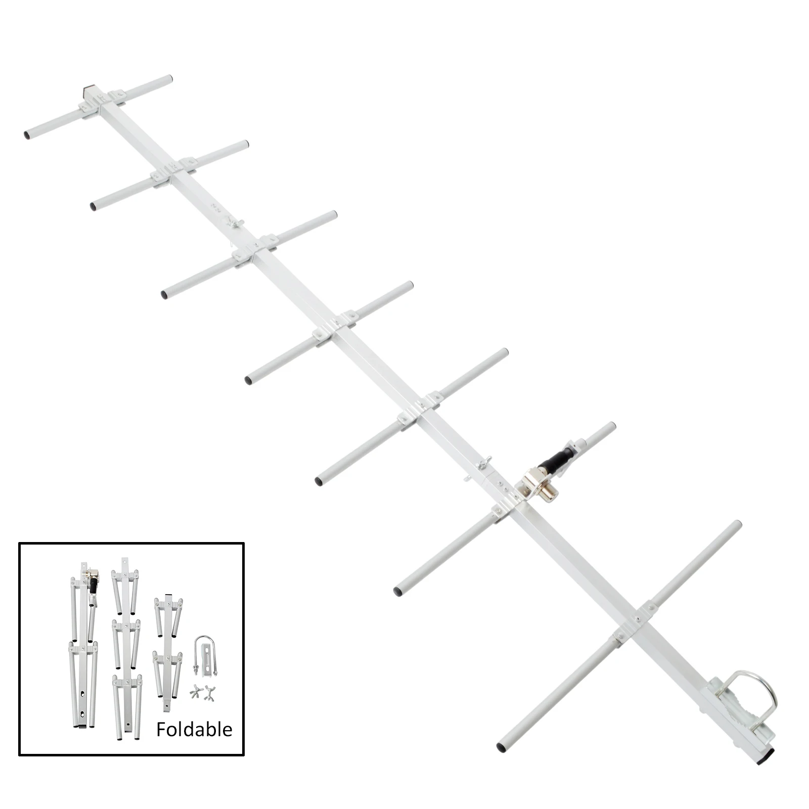 

HYS Yagi Antenna UHF 400-470MHz Foldable 11 dBi Outdoor Base Station Repeater Antenna for Baofeng UV-5R Yaesu Retevis Motorola