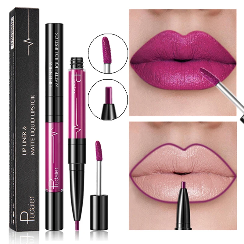 New 16 Màu Liquid Lipstick Matte Môi Đỏ Trang Điểm Chống Nước Son Môi Bền Nude Tím Kẻ Bút Chì Matt Lip độ Bóng