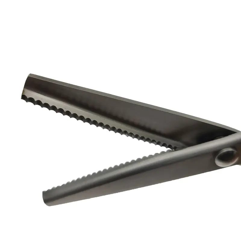23.5CM High-Carbon Steel Zigzag Tailor Scissors - PVC Handle Heavy-Duty Cutting Tool for Sewing/Dressmaking/Handmade Fabric