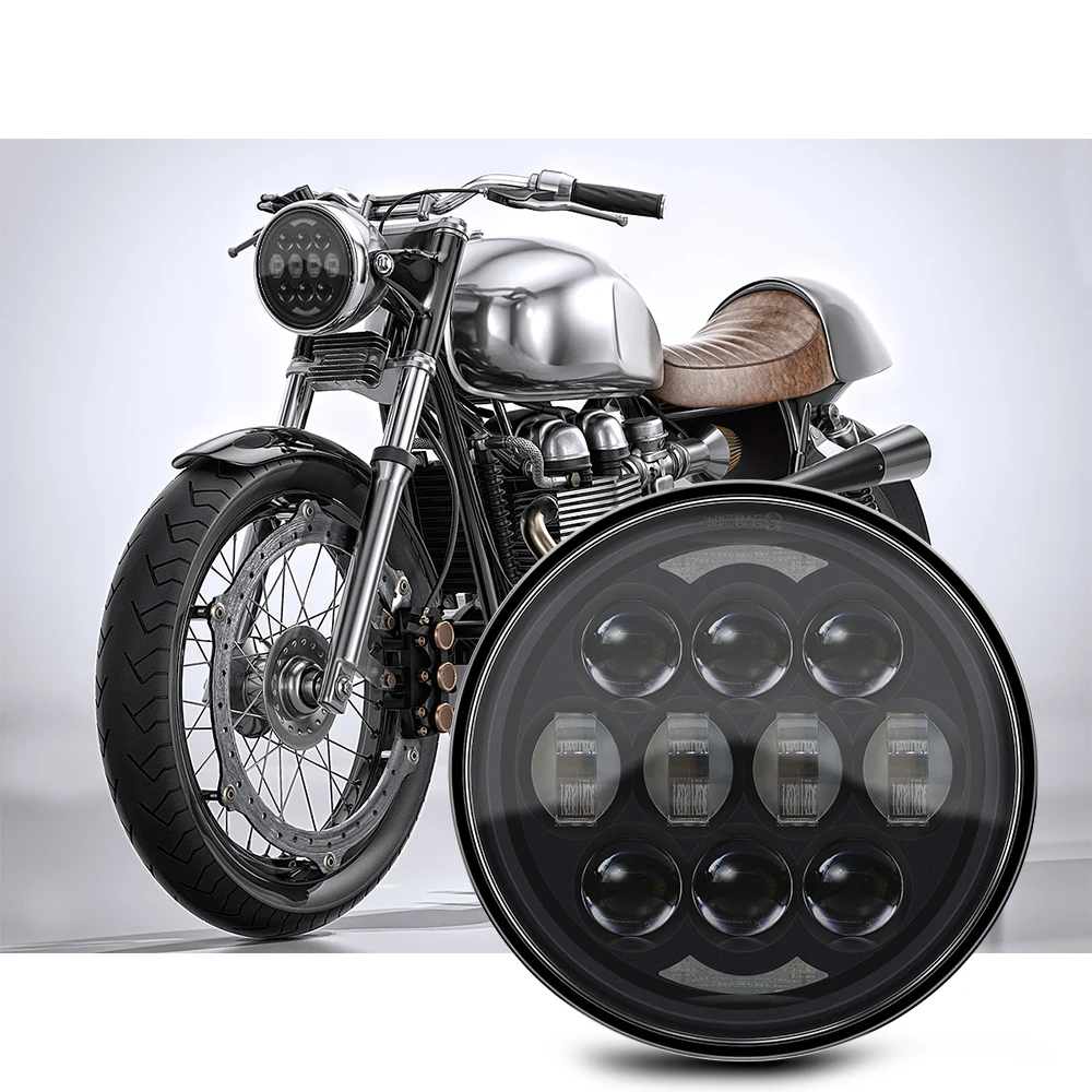 

H4 12V 1 pcs Motorcycle 5-3/4 5.75 LED Headlight for 883 sportster triple low rider wide glide Headlamp