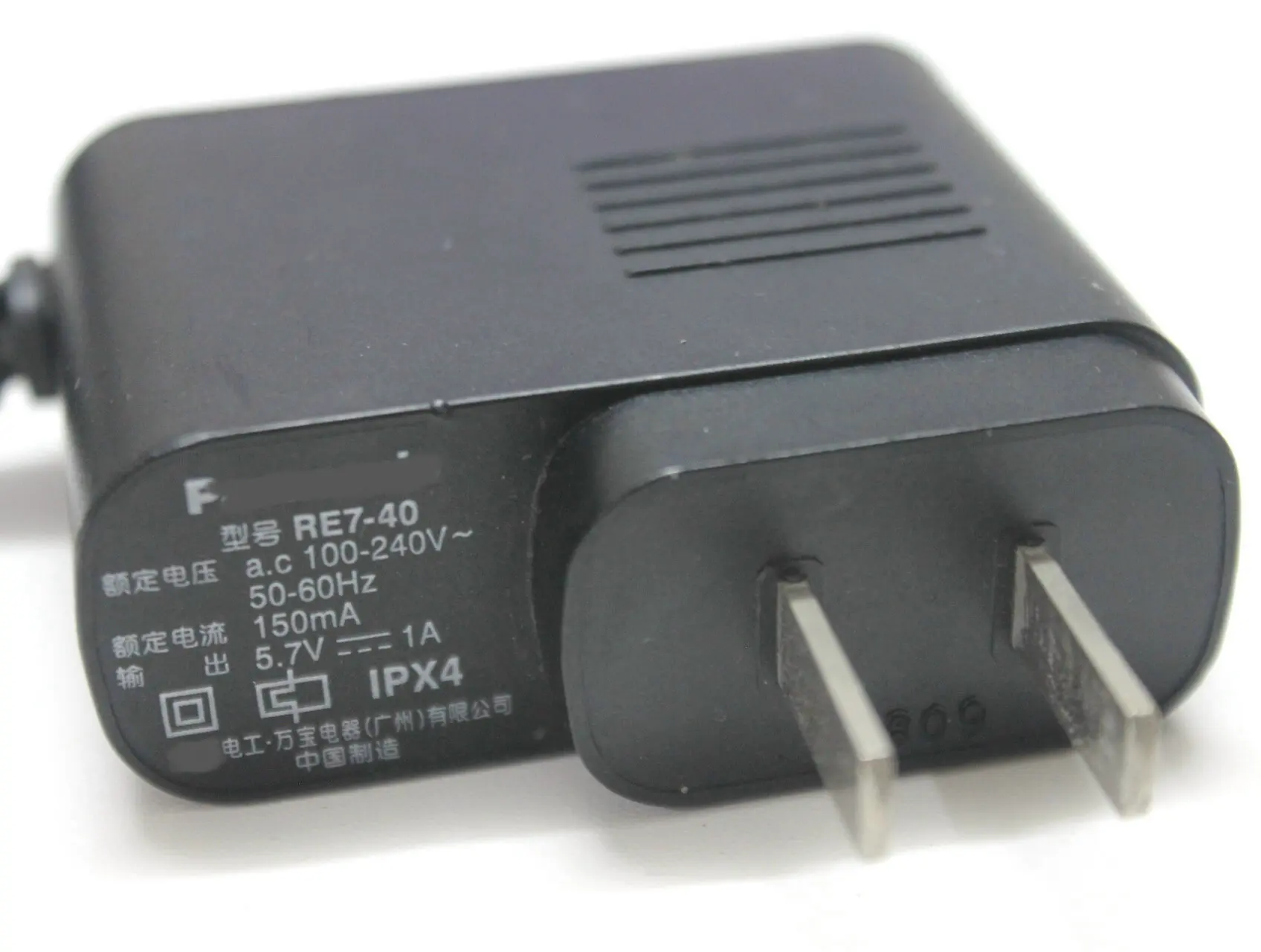 USED AC RE7-40 Adapter Charger Power for Panasonic Shaver ES-LV95 ES7102 ES7101 ES7058 ES7056 ES8111P ES8253 ES4853