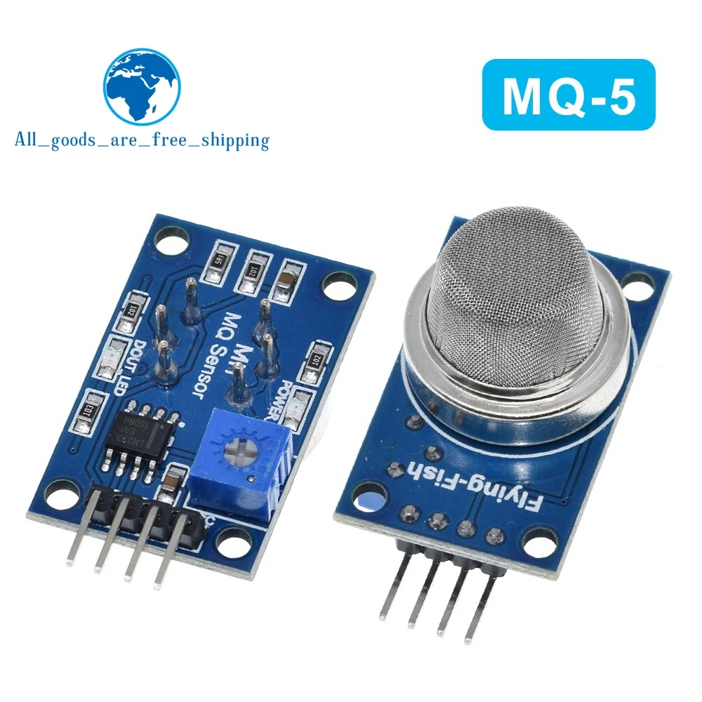 DIYTZT-Módulo de Sensor de Gas licuado, MQ-2, MQ-3, MQ-4, MQ-5, MQ-6, MQ-7, detección de humo, metano, para arranque Arduino