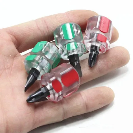 แบบพกพา Mini ไขควง Ultra สั้นไขควงซ่อมชุดเครื่องมือโปร่งใสจับซ่อมเครื่องมือ