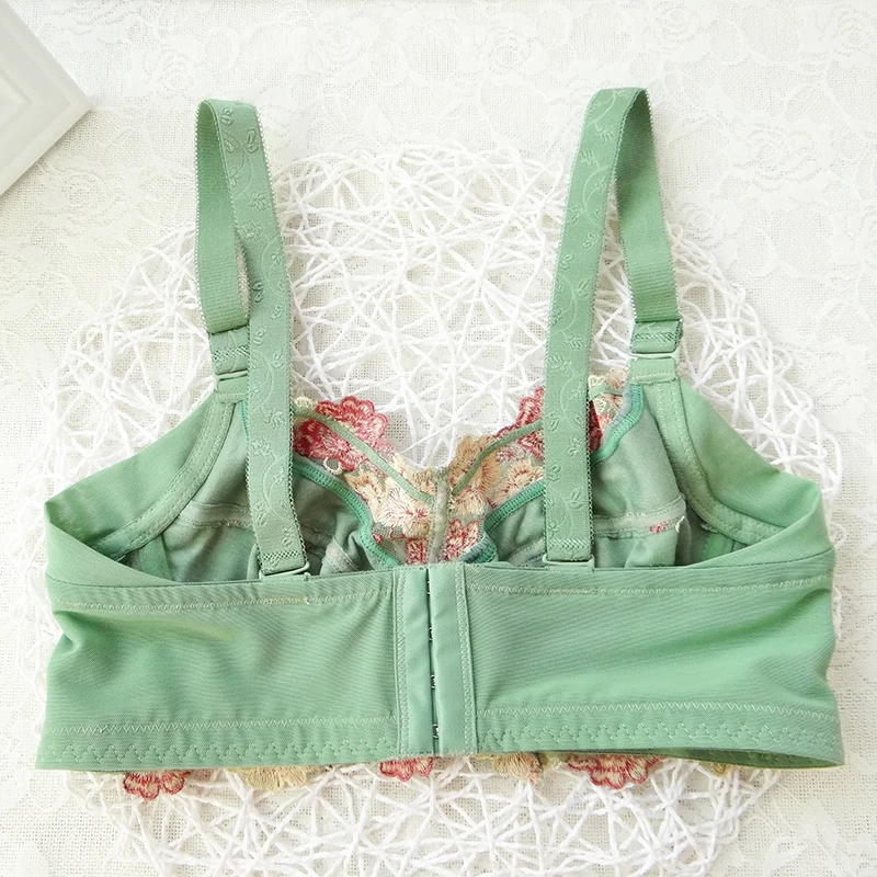 Ultra-thin embroidery Bras for women New Arrival Plus Size 48EF 110EF lace underwear women sexy bra gather adjustable bras