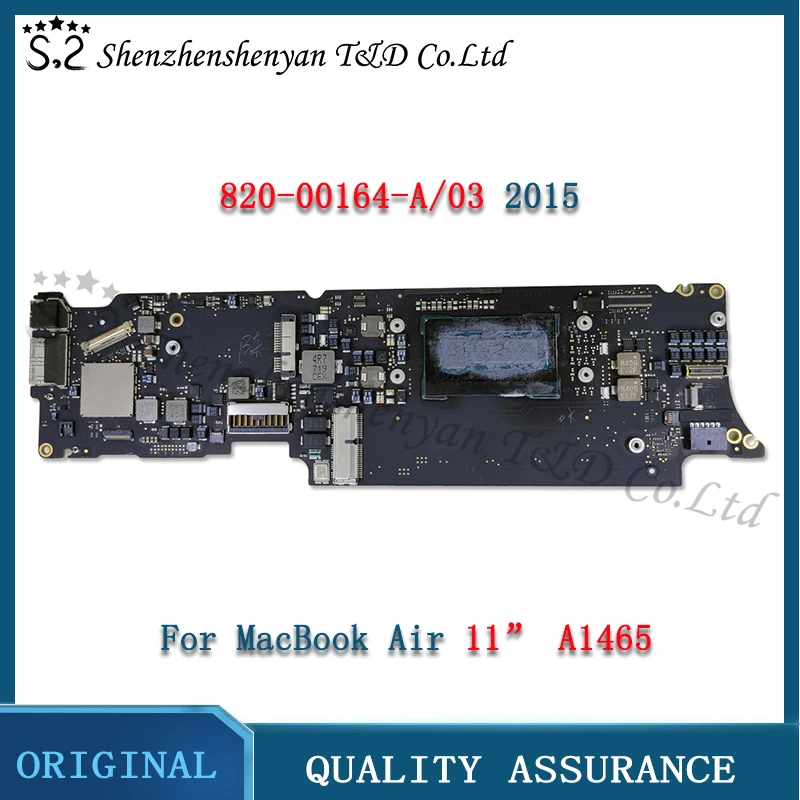 

A1465 Motherboard for MacBook Air 11.6" A1465 Logic Board i5 1.6GHz 4GB / i7 2.2GHz 8GB RAM 820-00164-A EMC 2924 2015 Year