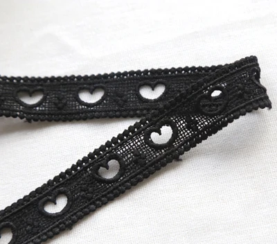 Width: 2cm (0.8 inch) Lovely Peach Heart Hollow Out Lace Garment Decoration Pure Cotton Water Soluble DIY Accessories(ss-6857)